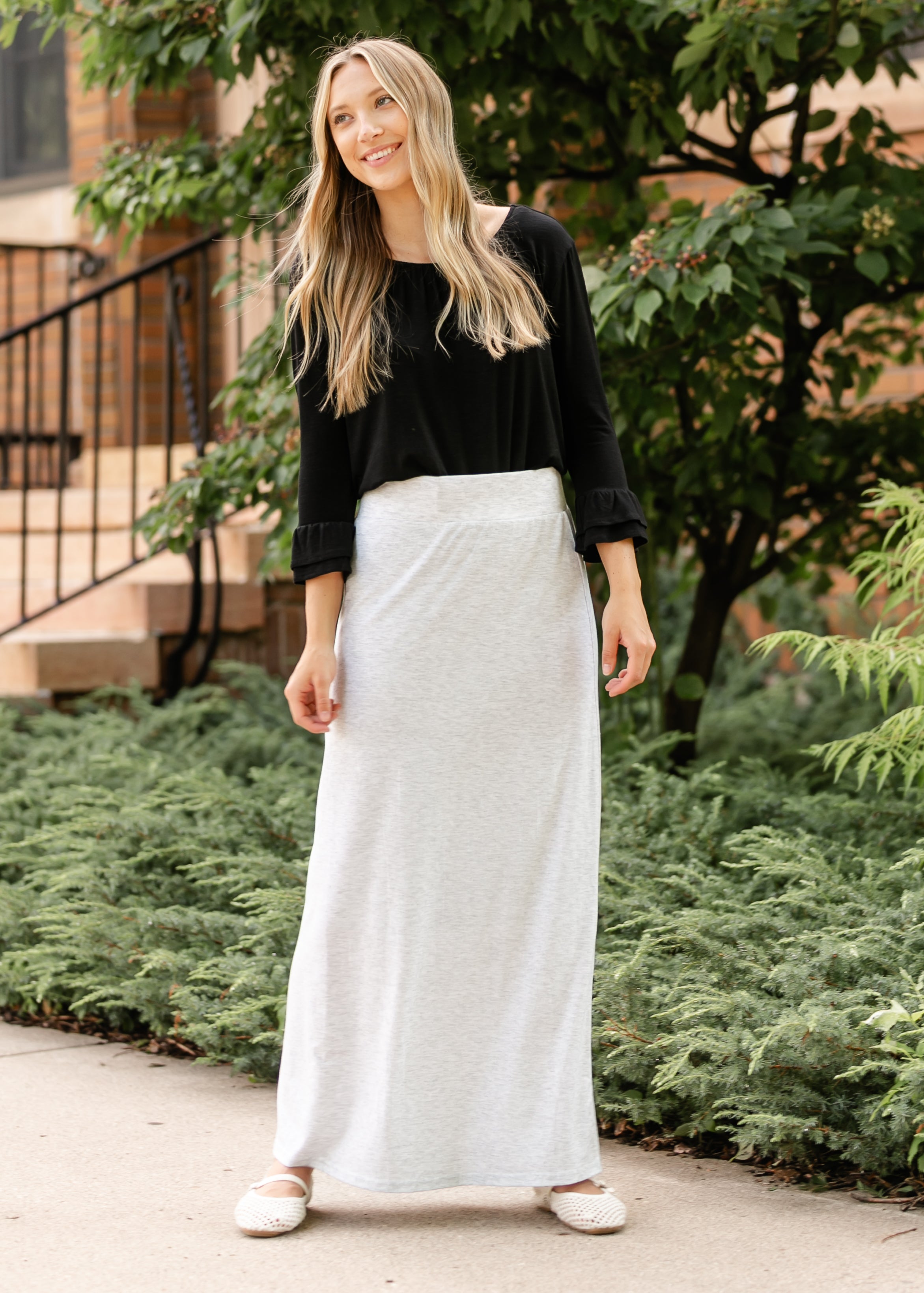 Clarise Premium Knit Maxi Skirt Inherit Co.
