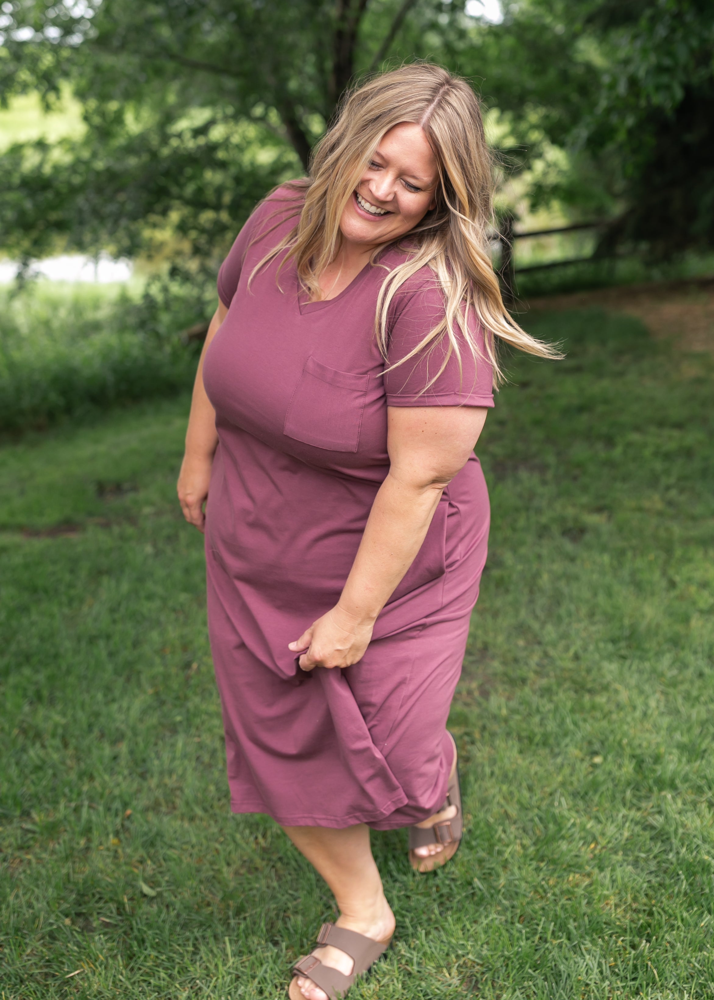 Finley V-neck T-shirt Dress Inherit Co.