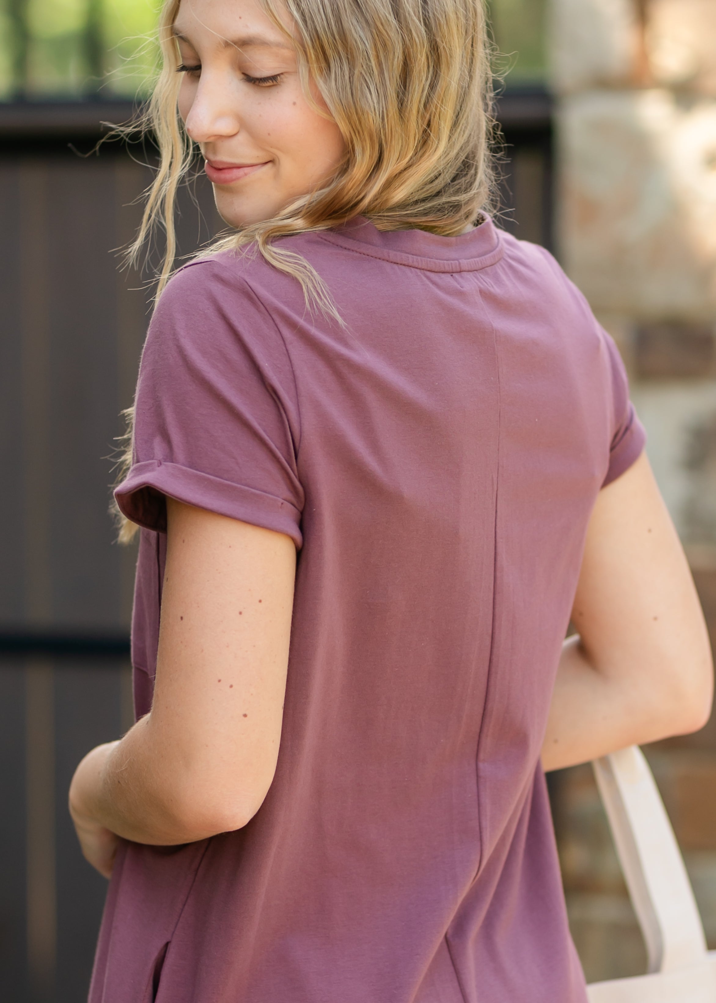 Finley V-neck T-shirt Dress Inherit Co.