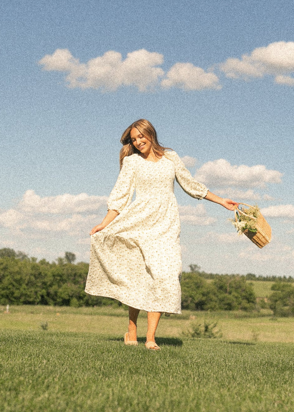 Flora Smocked Midi Dress Inherit Co.