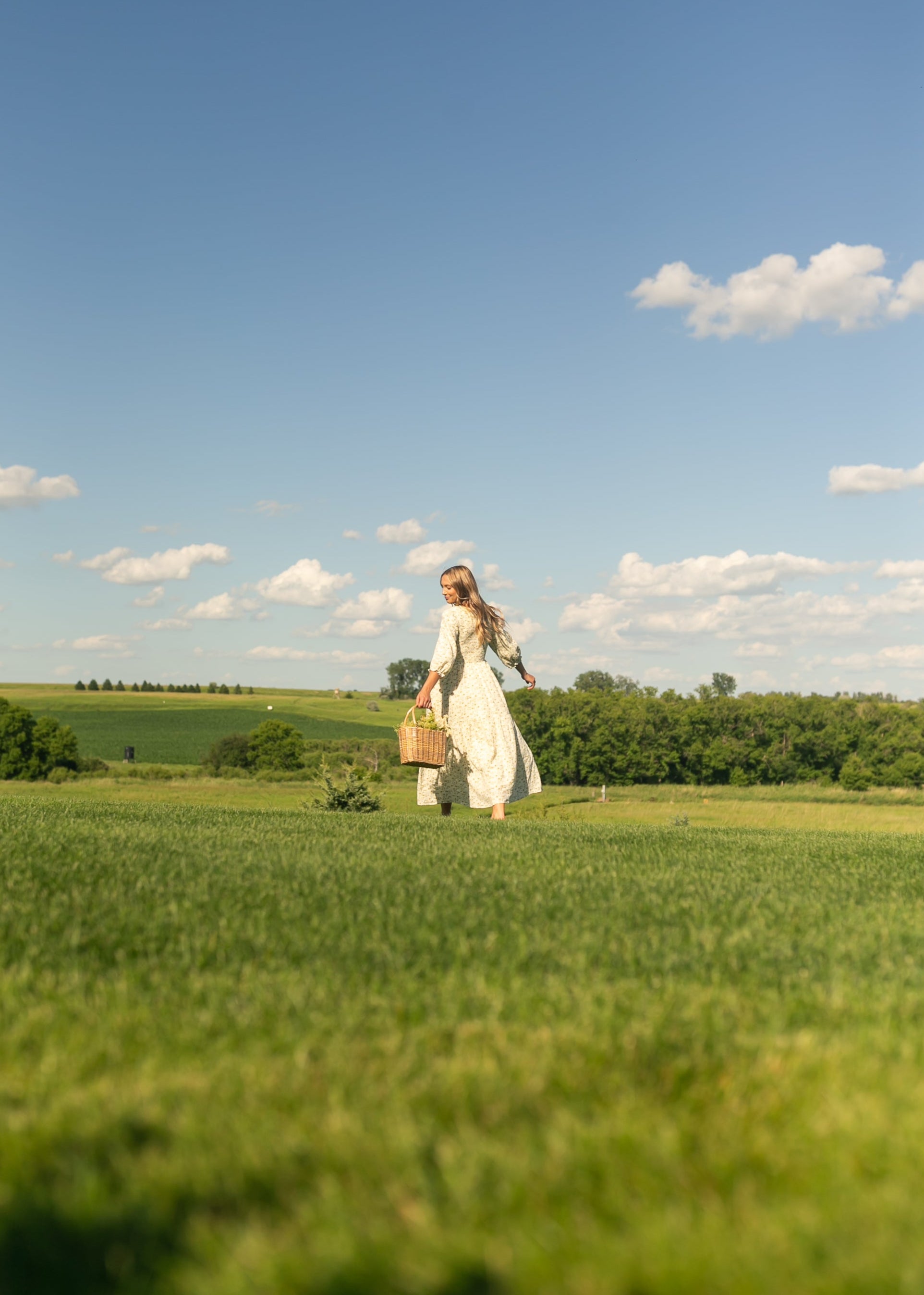 Flora Smocked Midi Dress Inherit Co.