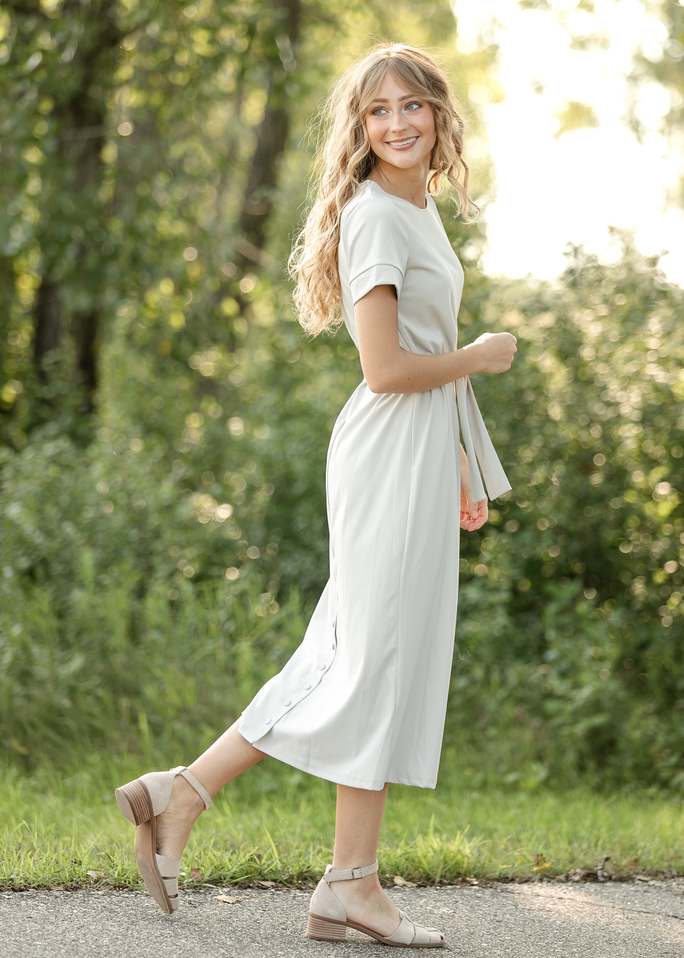 classic midi dresses Alie Street Audrey Midi Dress (Eclipse Blue)