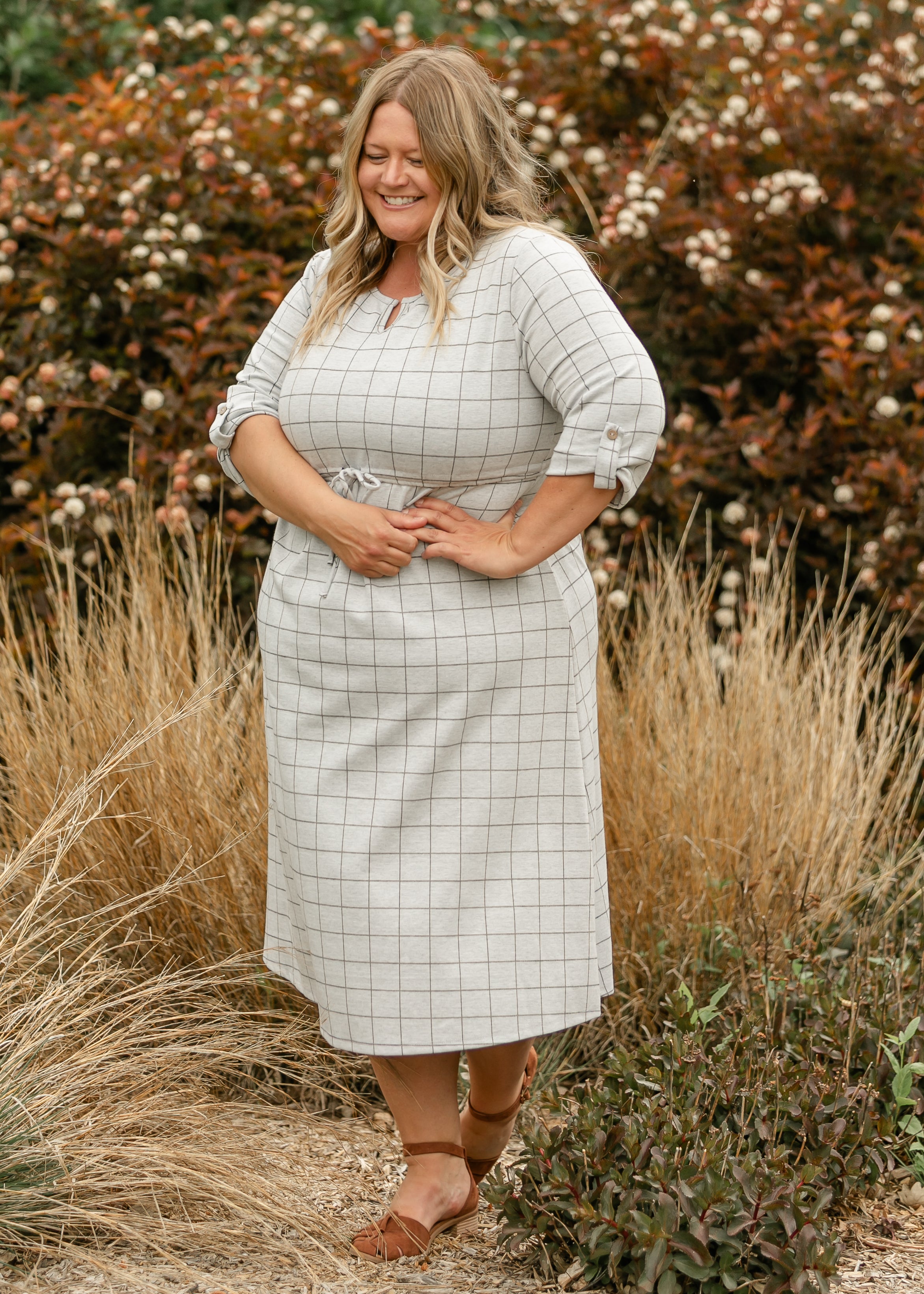 Monica Tie Waist Midi Dress Inherit Co.