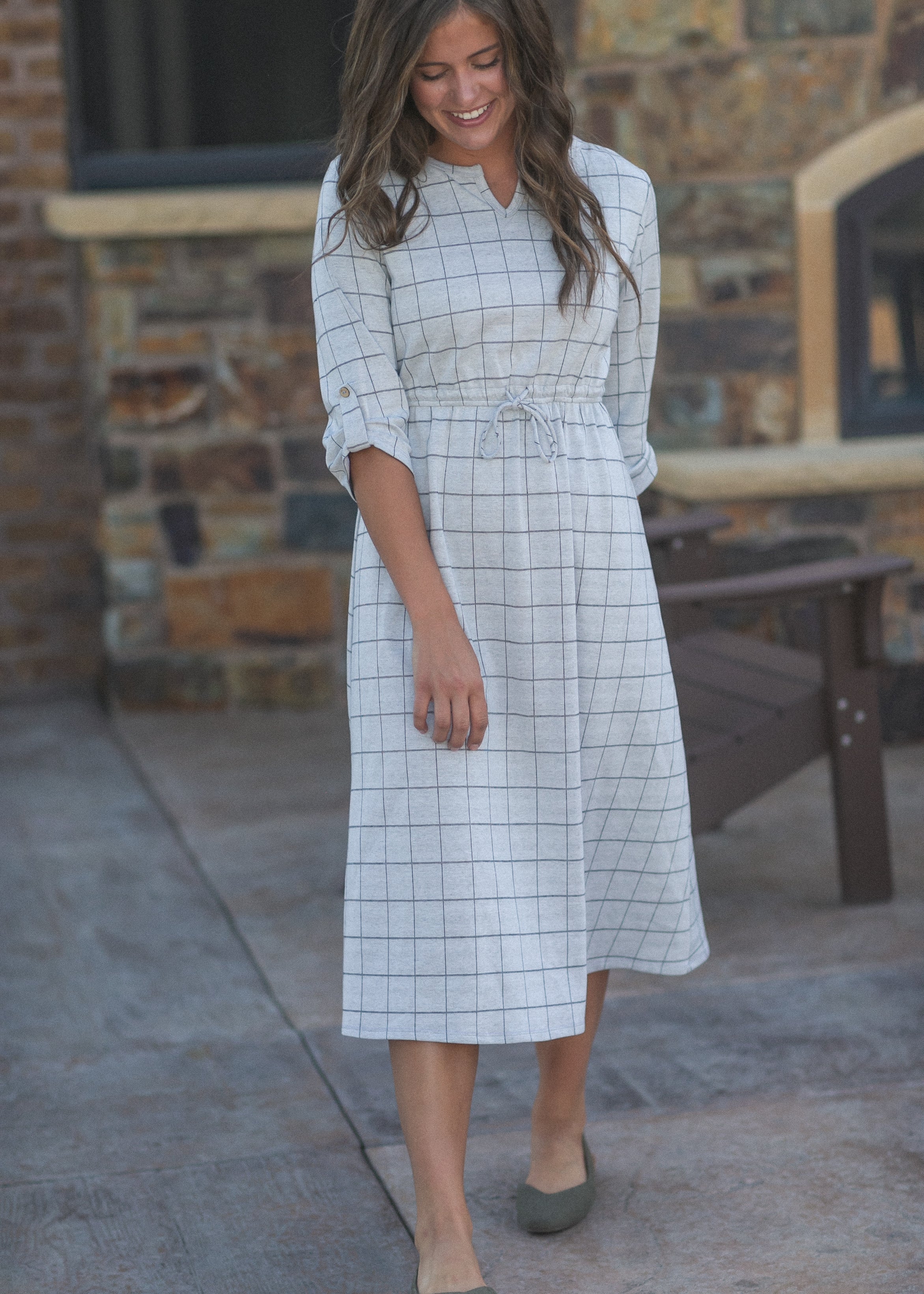 Monica Tie Waist Midi Dress Inherit Co.