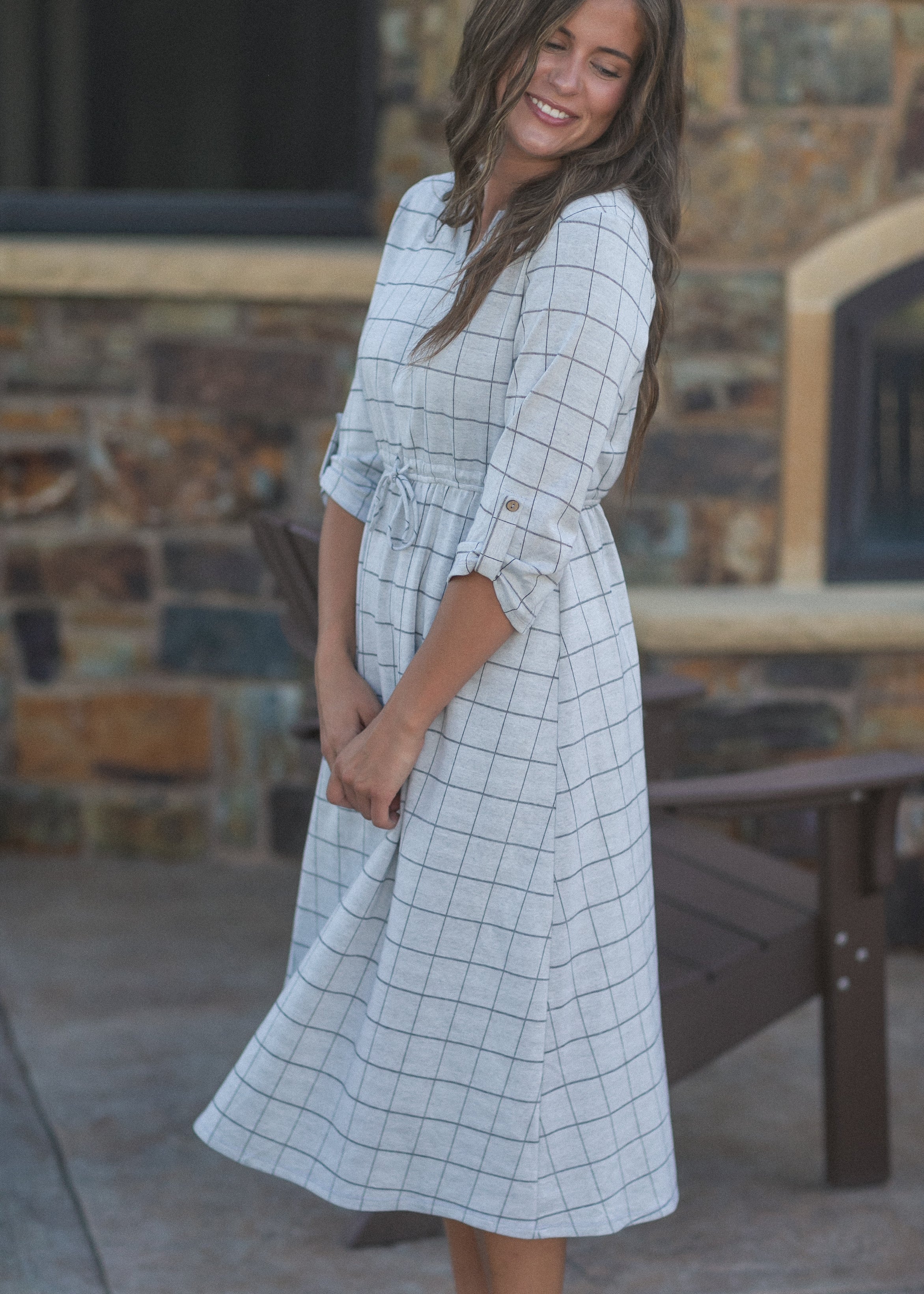 Monica Tie Waist Midi Dress Inherit Co.