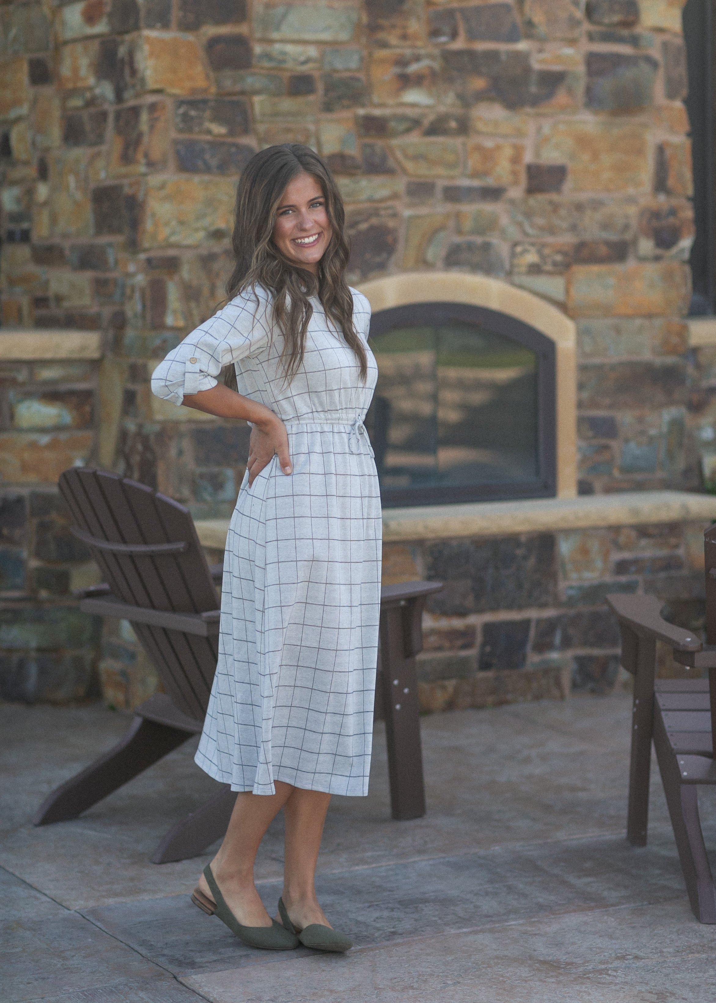 Monica Tie Waist Midi Dress Inherit Co.