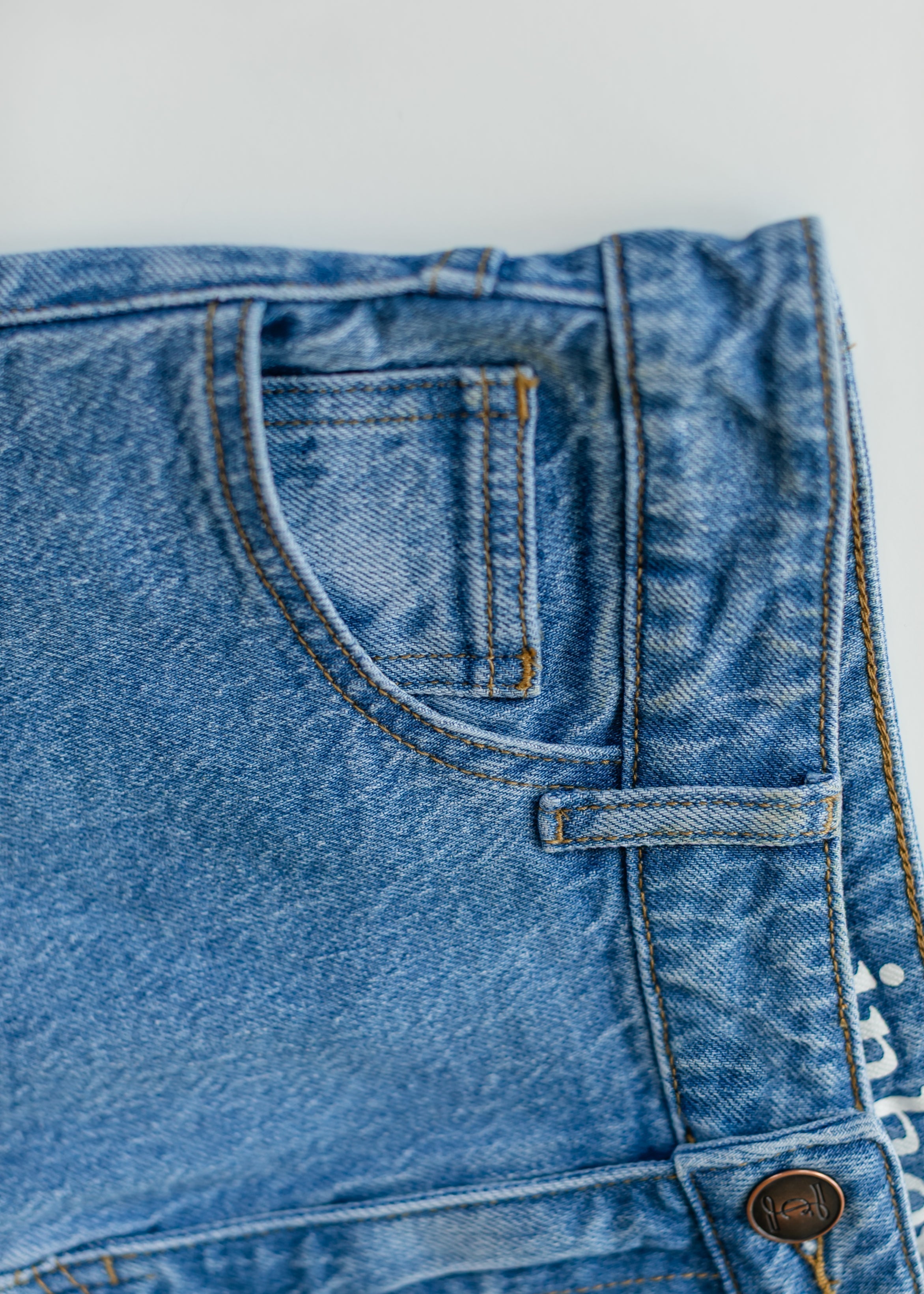 Remi Denim Classic Wash Midi Skirt Inherit Co.