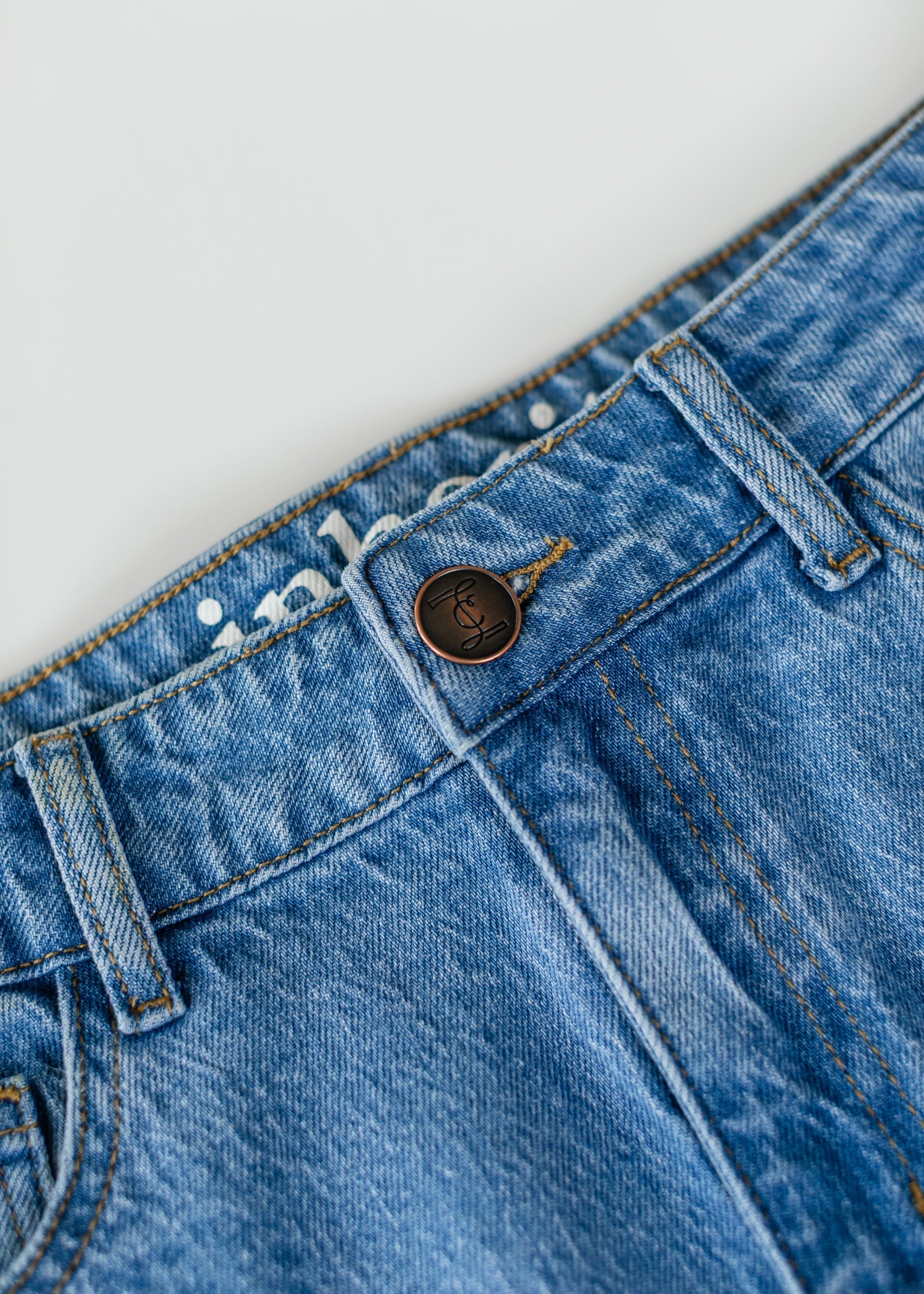 Remi Denim Classic Wash Midi Skirt Inherit Co.