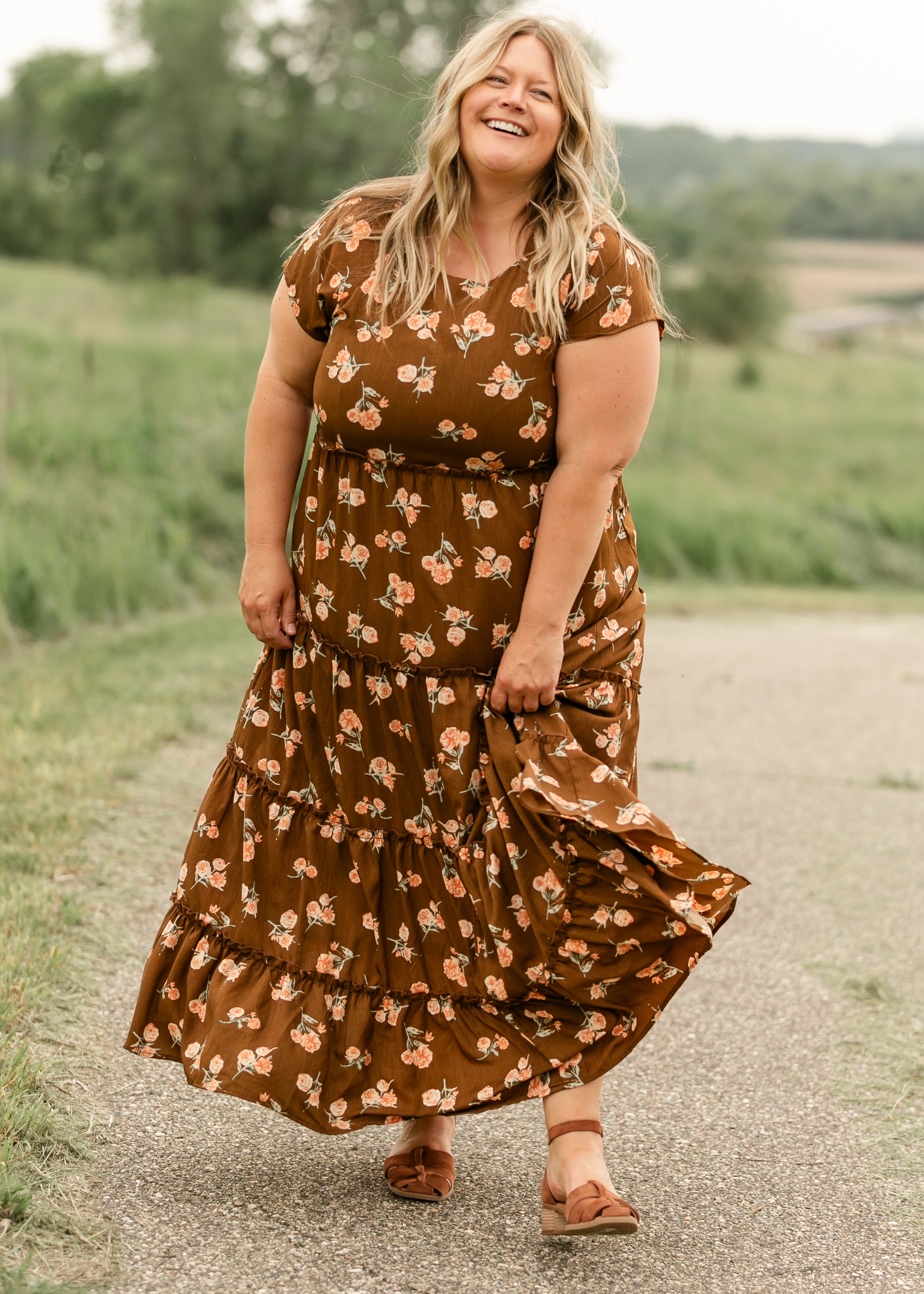 Rya Tiered Maxi Dress Inherit Co.