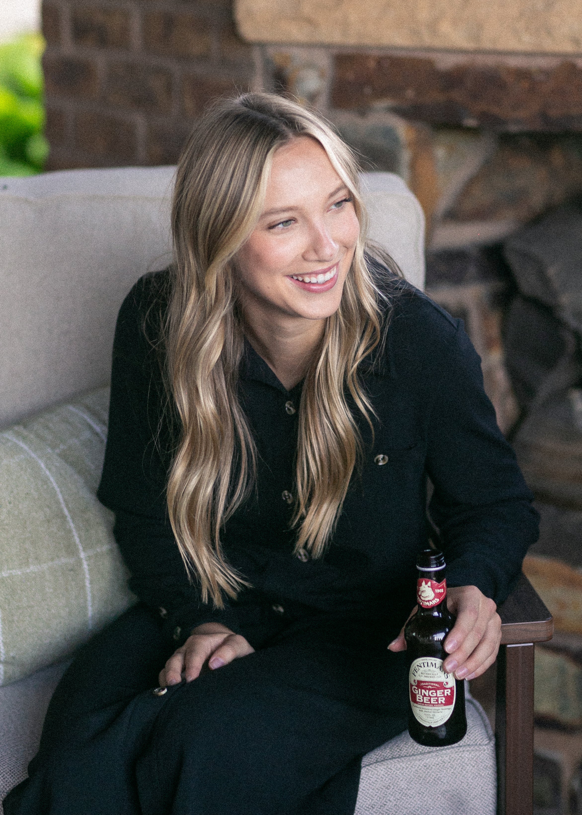 Teagan Black Ultra Soft Shirt Dress Inherit Co.