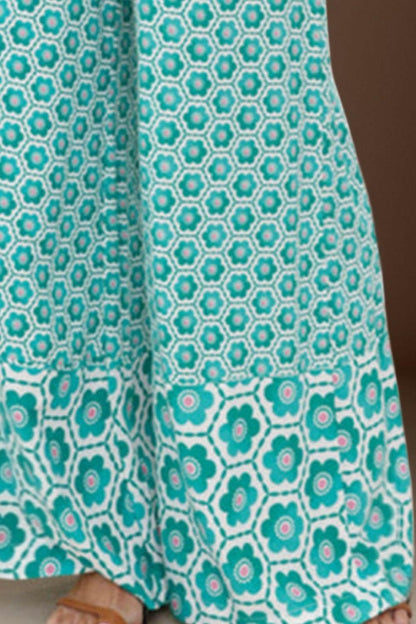 Printed High Waist Wide Leg Pants - Love Salve