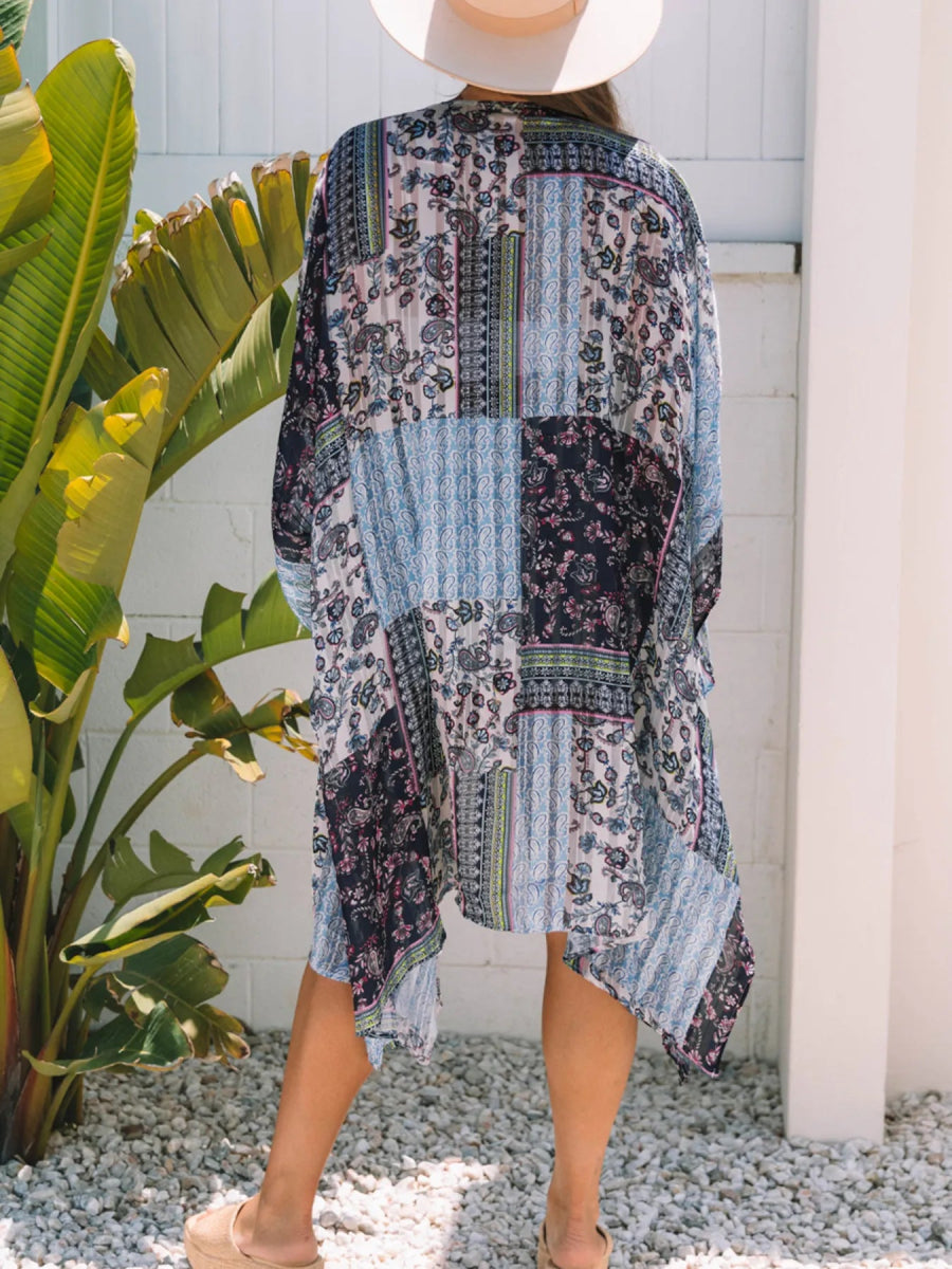 Printed Open Front Cover Up - Love Salve