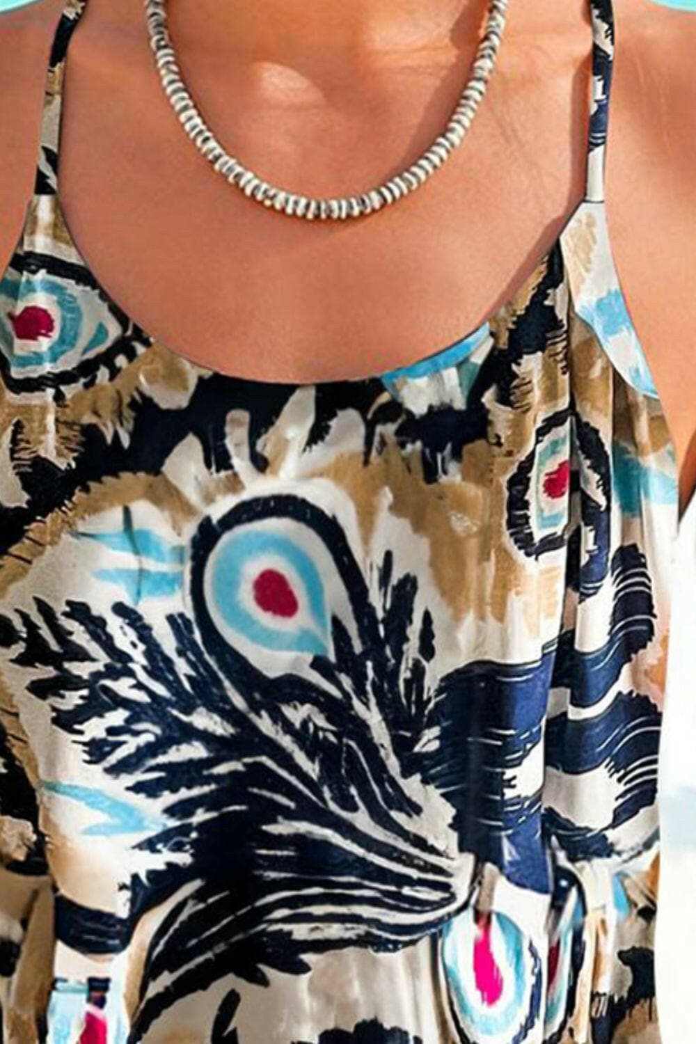 Printed Scoop Neck Cami - Love Salve