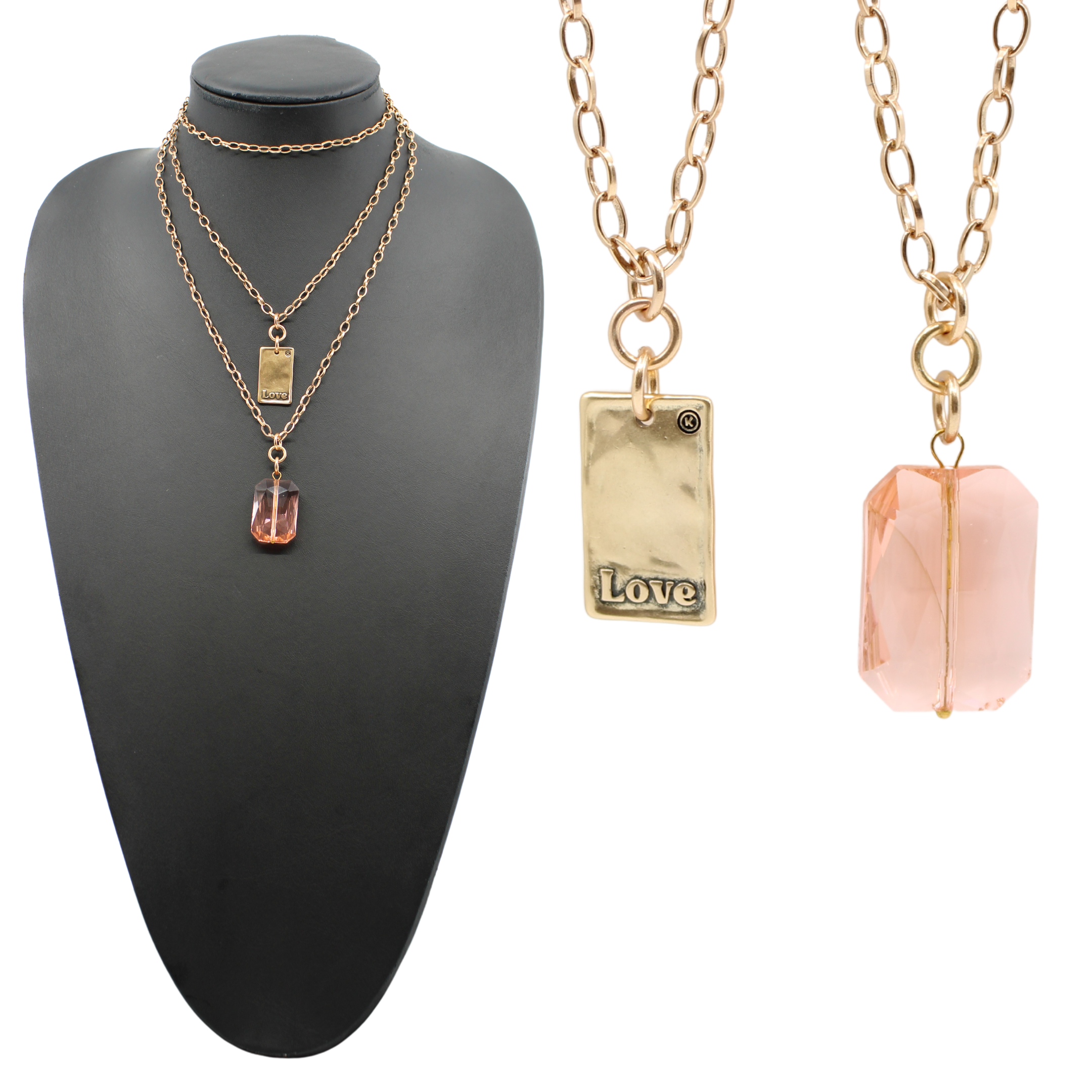 Katia Designs Love Heart Original Lite Necklace gracefully worn, highlighting its delicate chain and elegant heart design.