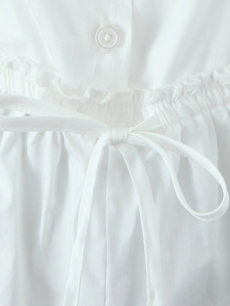 Puff Sleeve Ruffle Crop Blouse - Love Salve