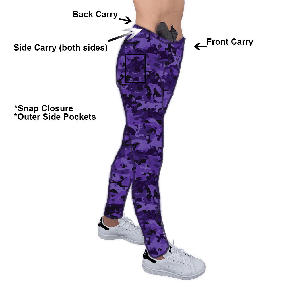 Concealed Carry Purple Camo 230 gsm - Ful Length Multi Carry MM