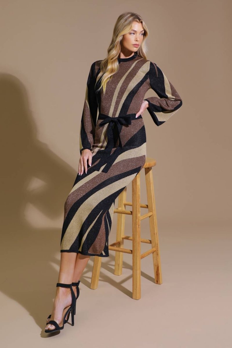 PUT ON A SMILE MIDI SWEATER DRESS - Love Salve