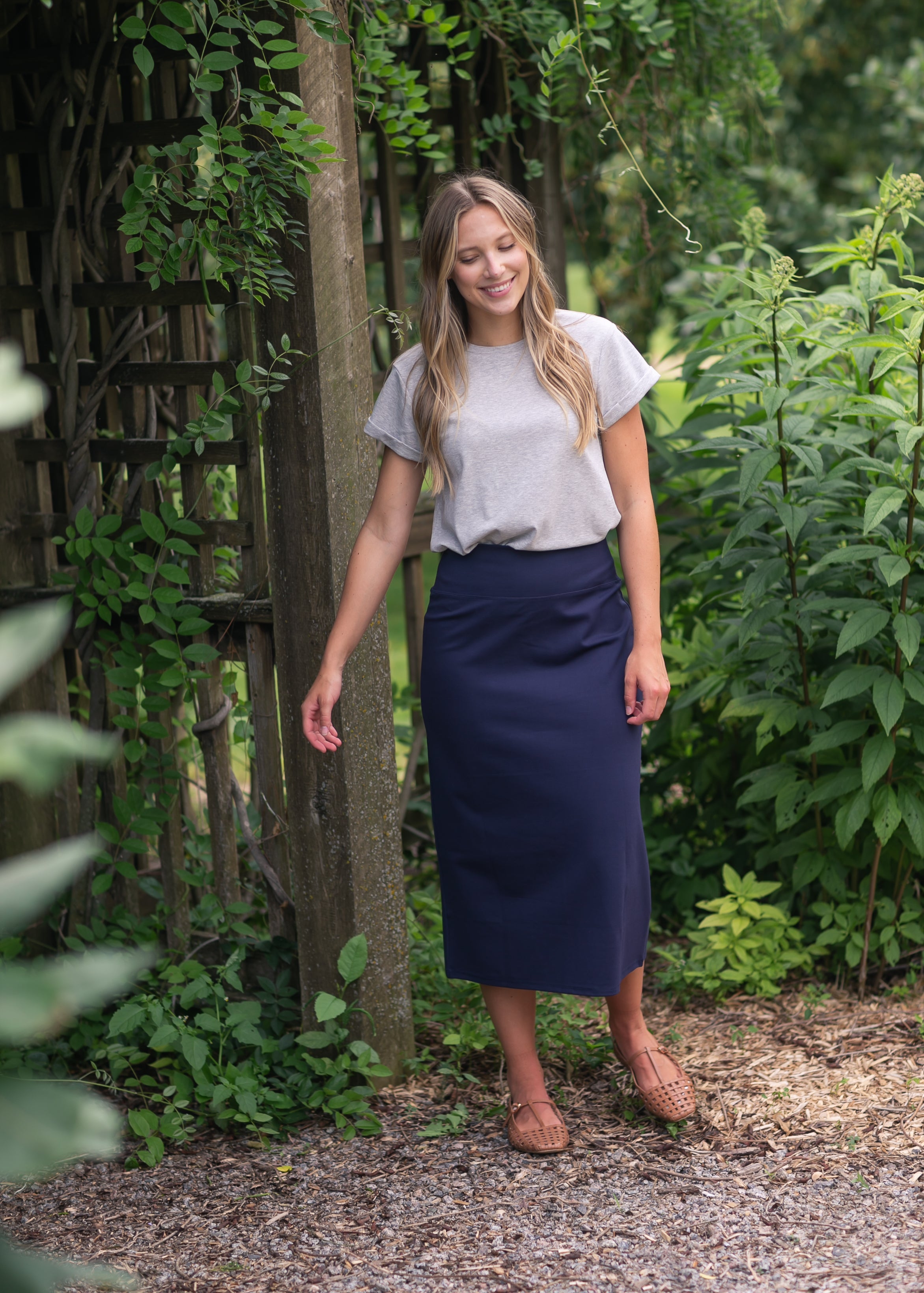 Quinn Midi Skirt 31 Inch Inherit Co.