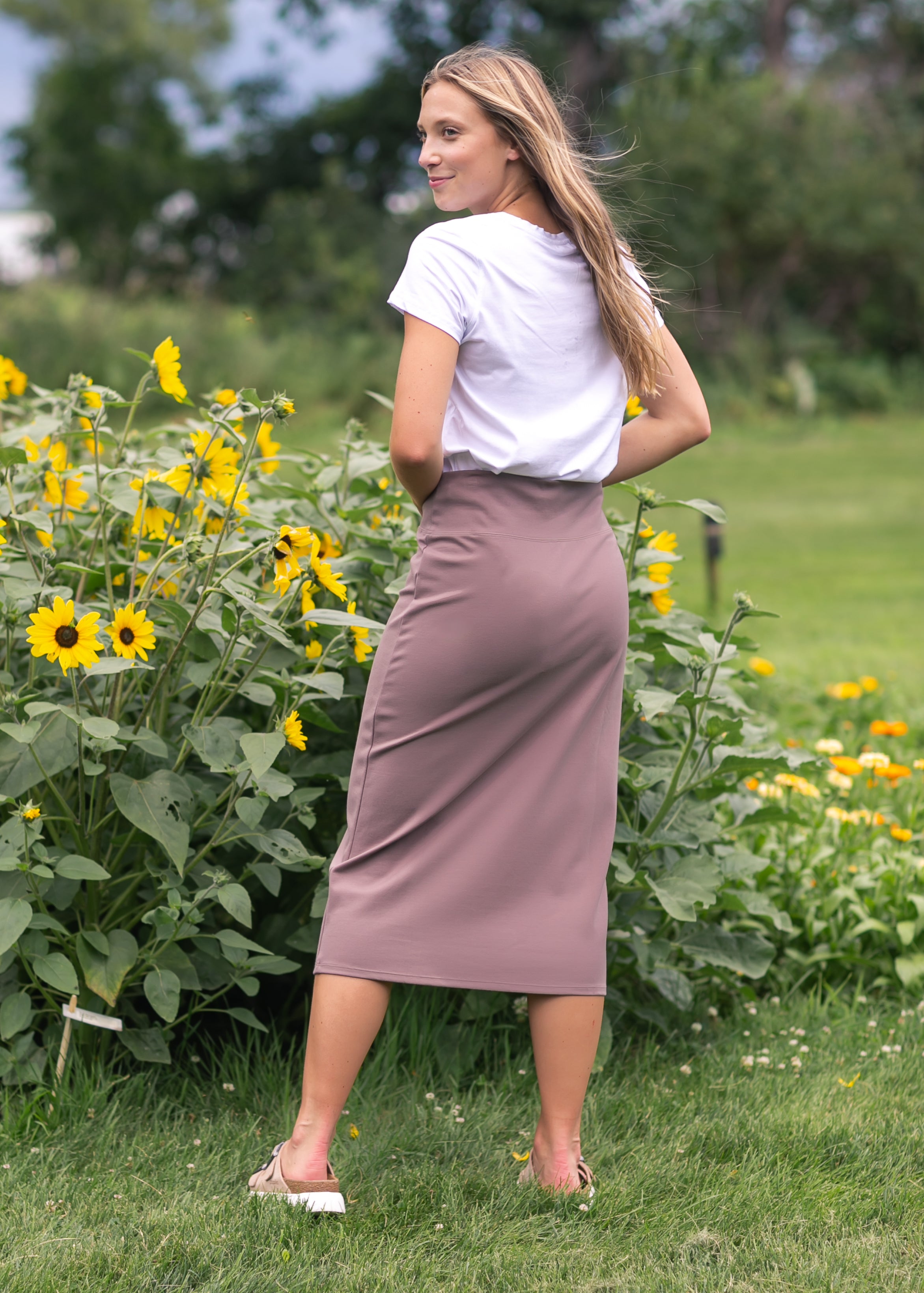 Quinn Midi Skirt 31 Inch Inherit Co.