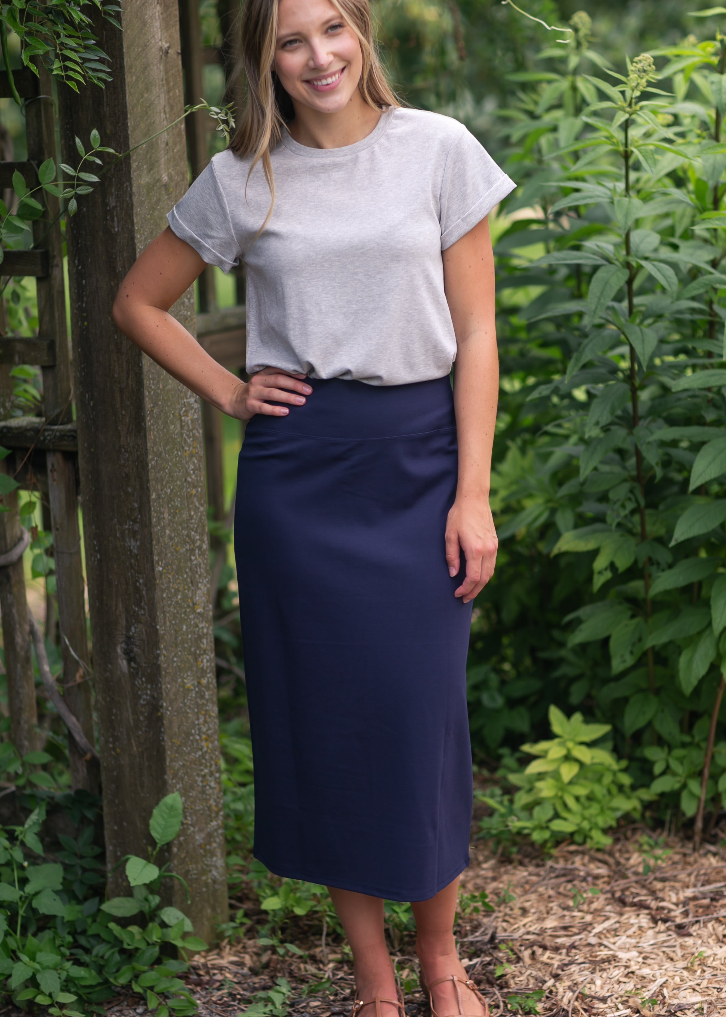 Quinn Midi Skirt 31 Inch Inherit Co.