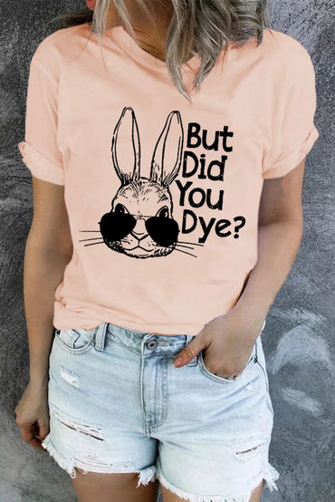 Rabbit Graphic Round Neck T-Shirt for Casual Style - Love Salve 