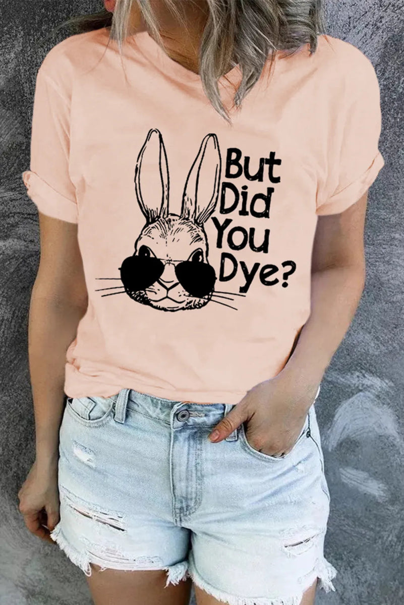 Rabbit Graphic Round Neck T-Shirt for Casual Style - Love Salve 