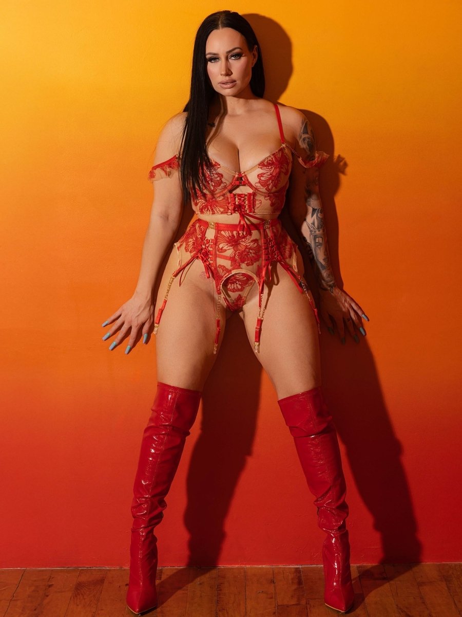 Red Ribbon Sculpting Lingerie Set - Love Salve