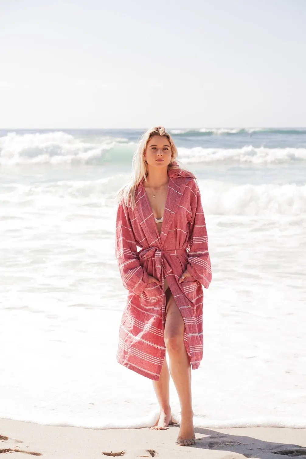 Monaco Turkish Bathrobe Made from 100 Percent Natural Turkish Cotton in S/M L/XL and XXL Sizes - Love Salve 