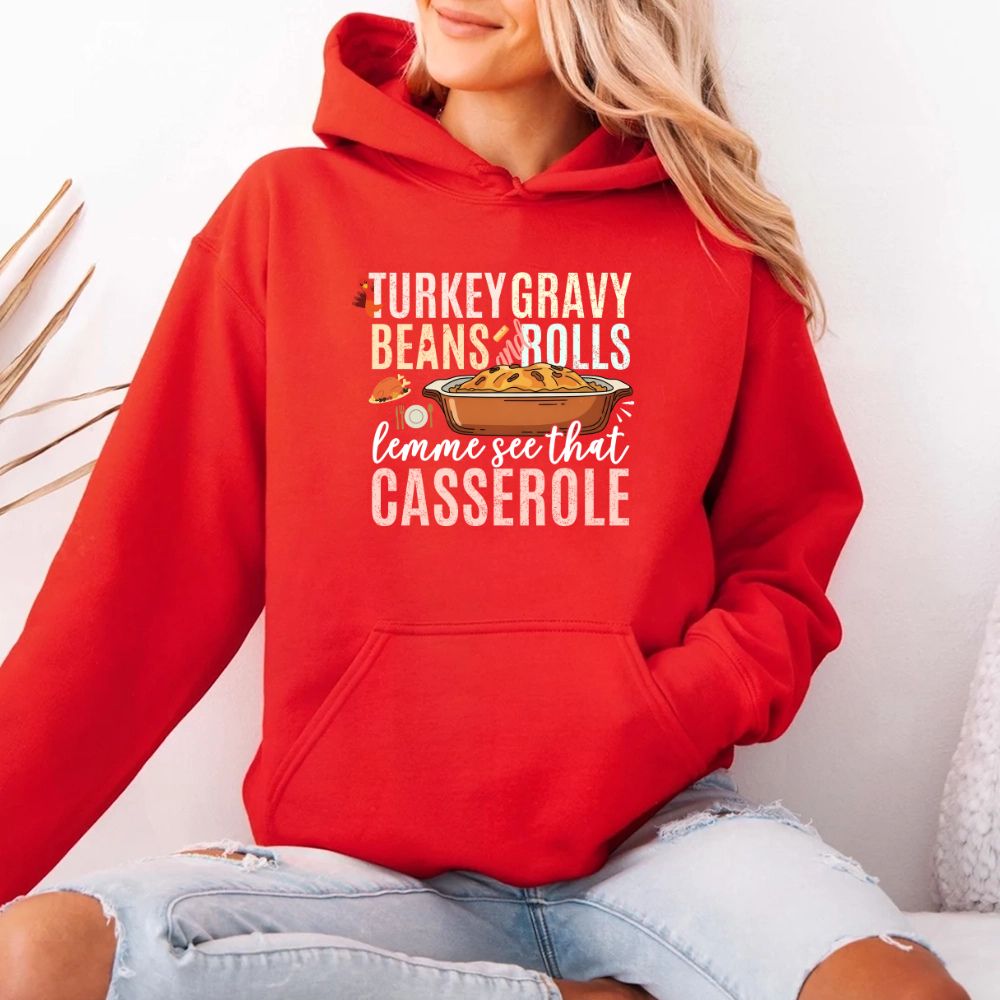 Turkey Gravy Beans & Rolls Hoodie – Funny Thanksgiving Casserole Hoodies Adorb Custom Tees