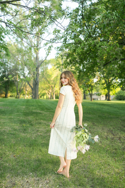 Reece Short Sleeve Straight Fit Midi Dress - FINAL SALE Inherit Co.