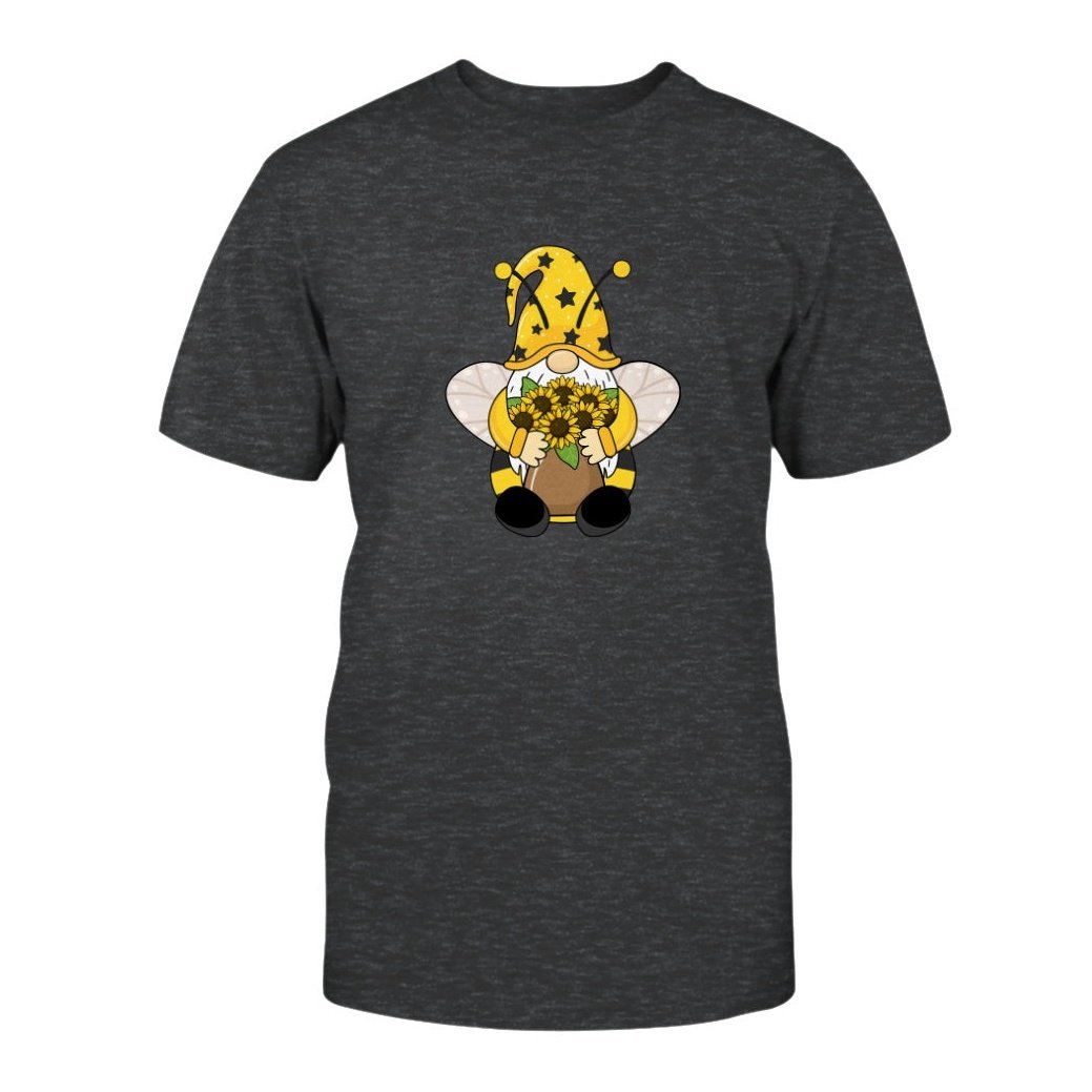 SunFlower Gnome Graphic Tee Gray or Black, Short or Long  Sleeve MM