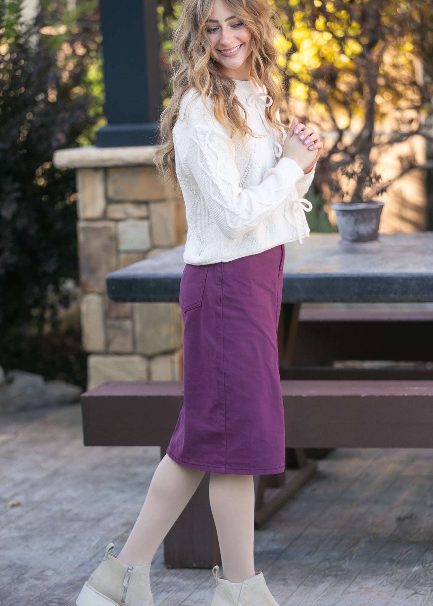 Remi Denim Midi Skirt Inherit Co.