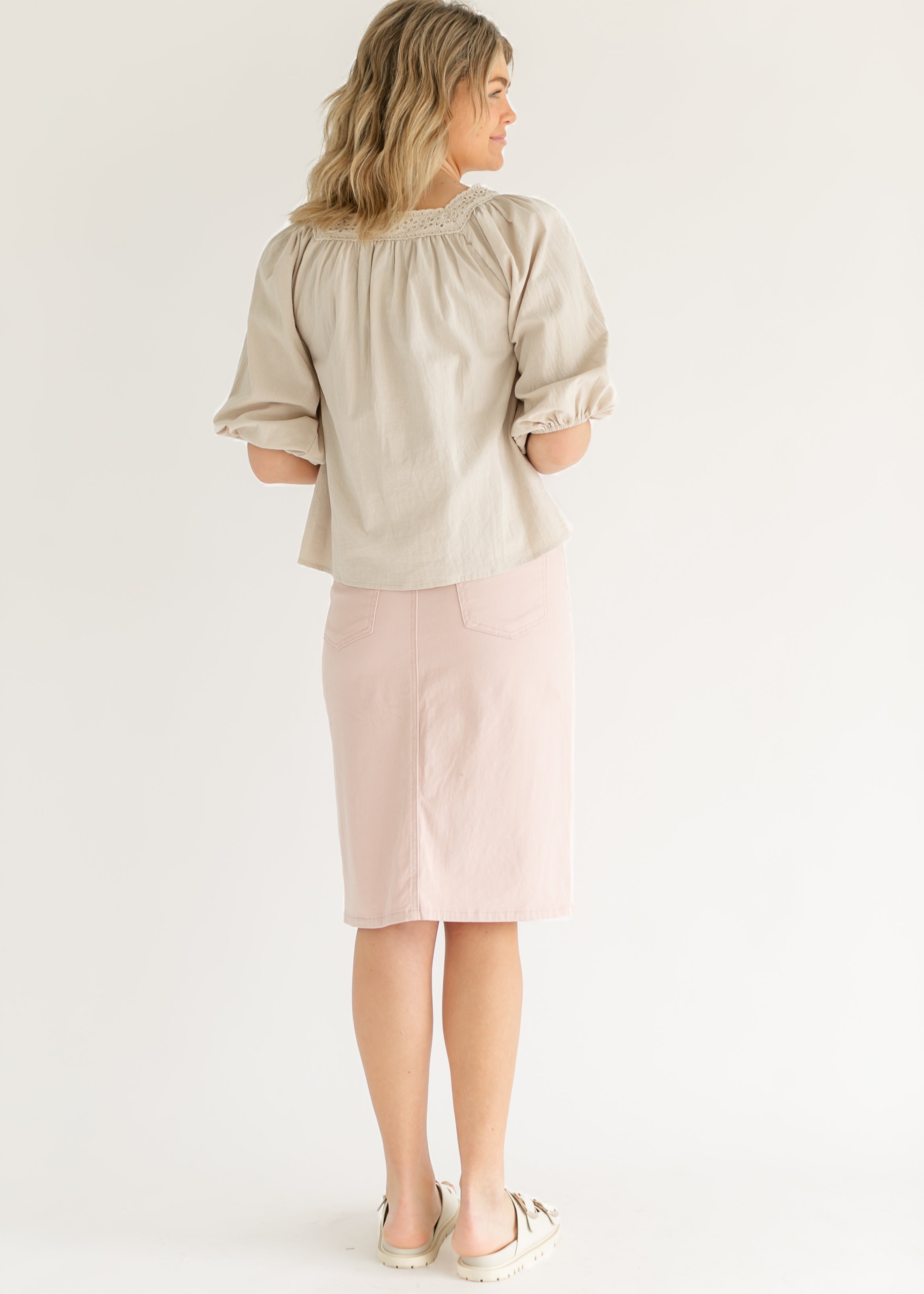 Remi Rose Denim Midi Skirt - FINAL SALE Inherit Co.