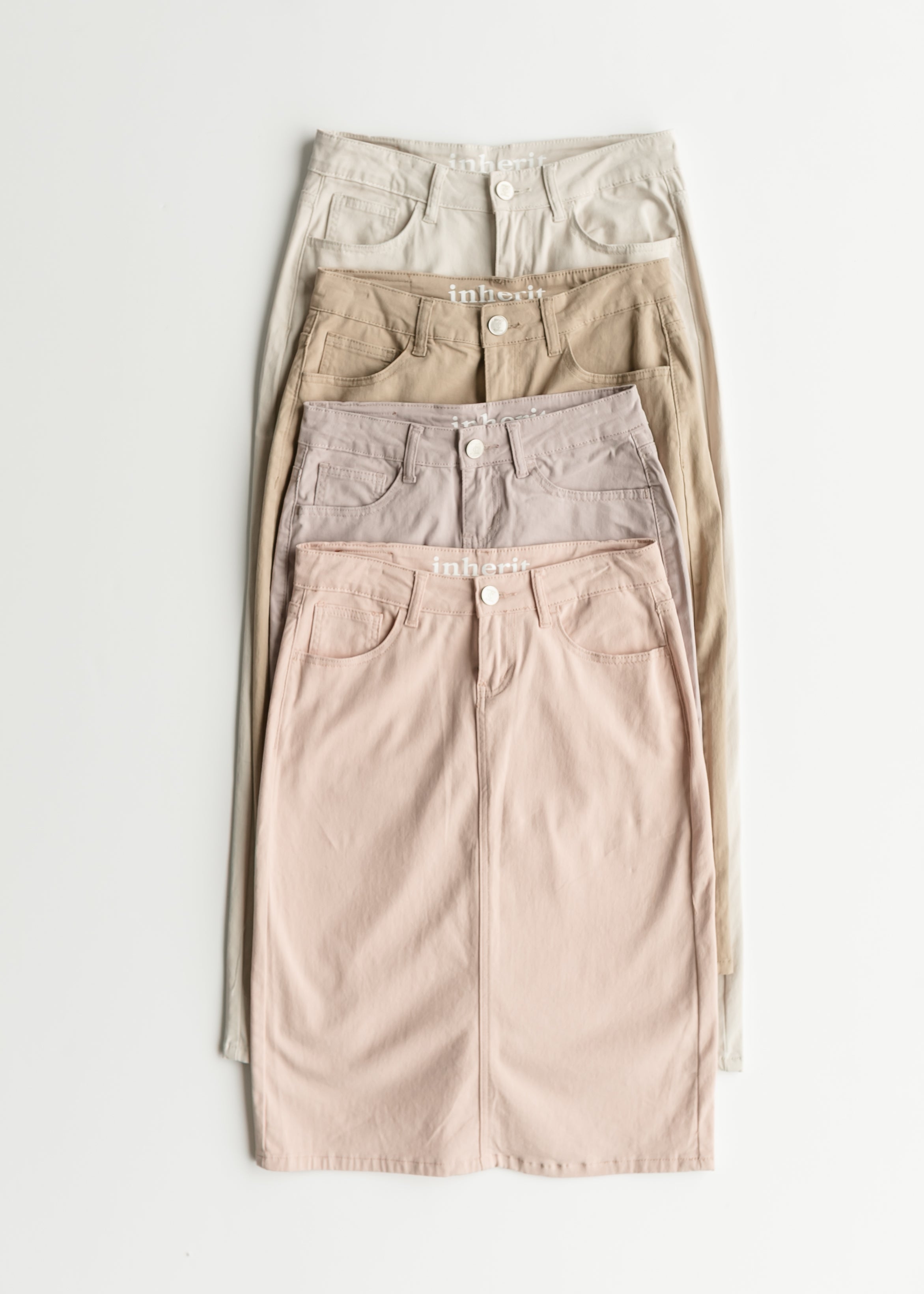 Remi Lilac Denim Midi Skirt - FINAL SALE Inherit Co.
