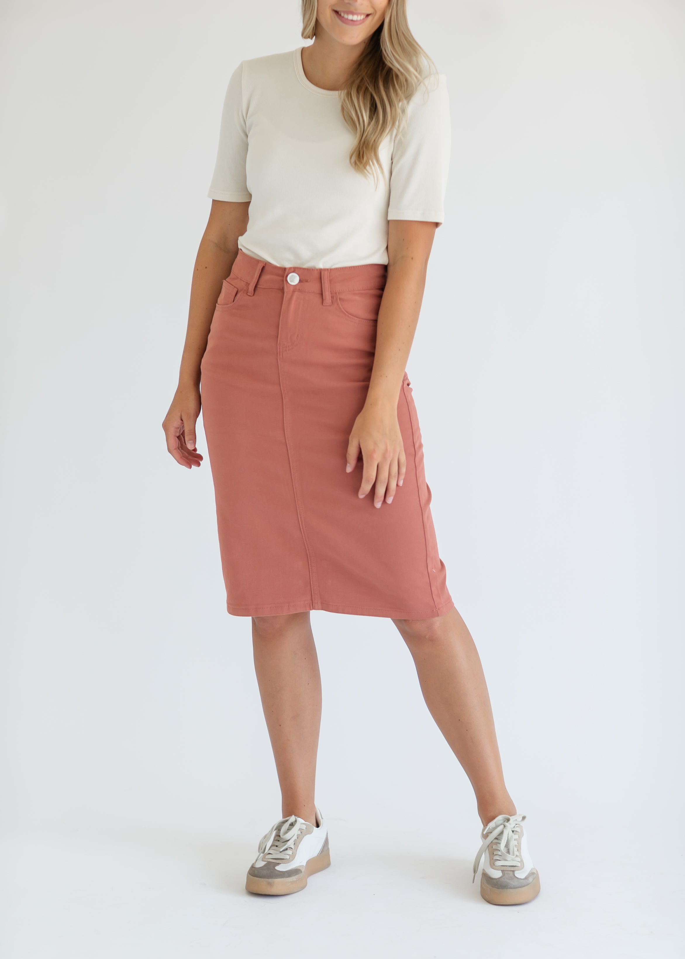 Remi Denim Midi Skirt Inherit Co.