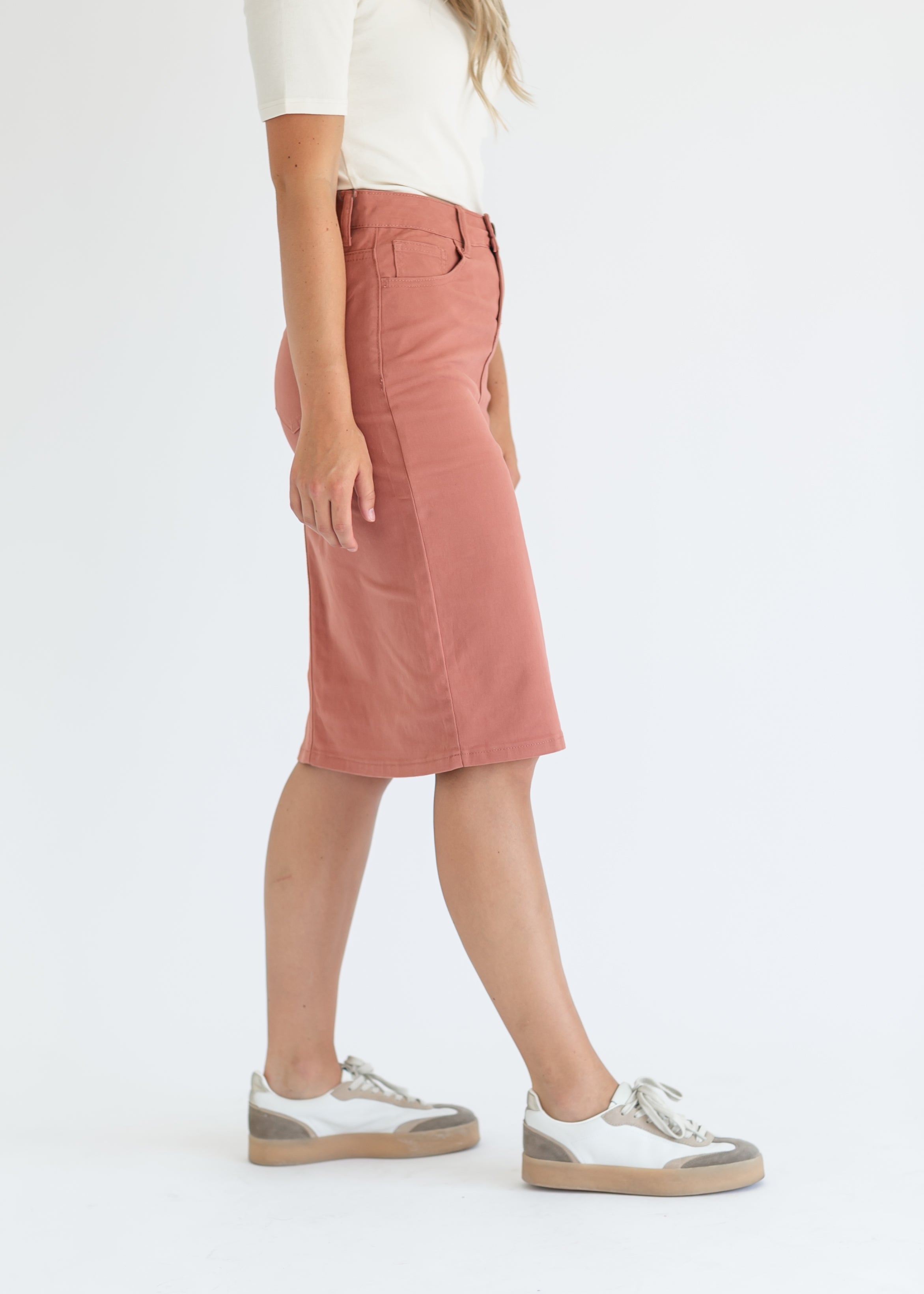 Remi Denim Midi Skirt Inherit Co.