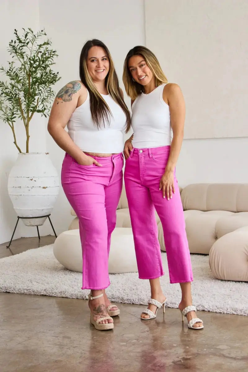 RFM Crop Chloe Full Size Tummy Control High Waist Jeans - Love Salve 