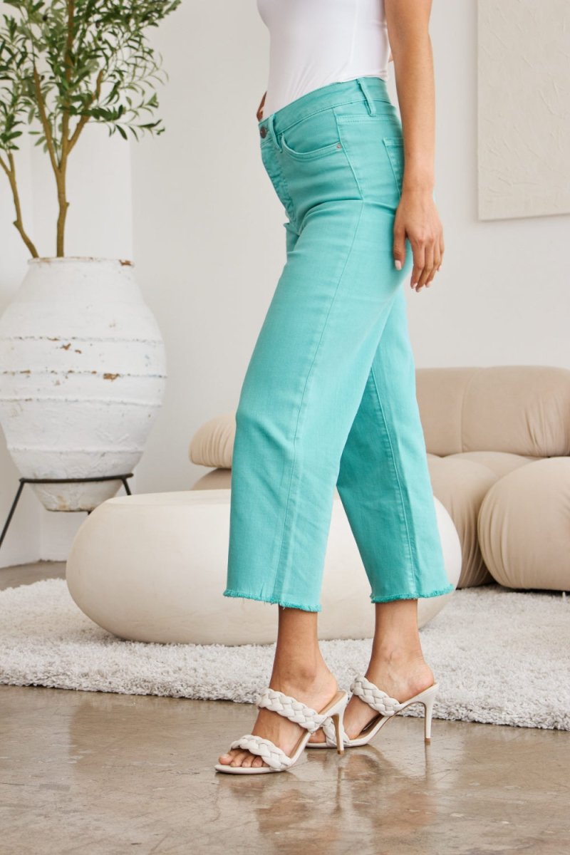 RFM Crop Chloe Full Size Tummy Control High Waist Jeans - Love Salve 