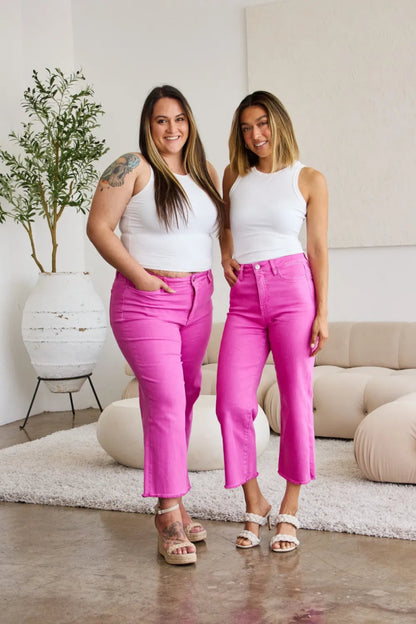RFM Crop Chloe Full Size Tummy Control High Waist Jeans - Love Salve 