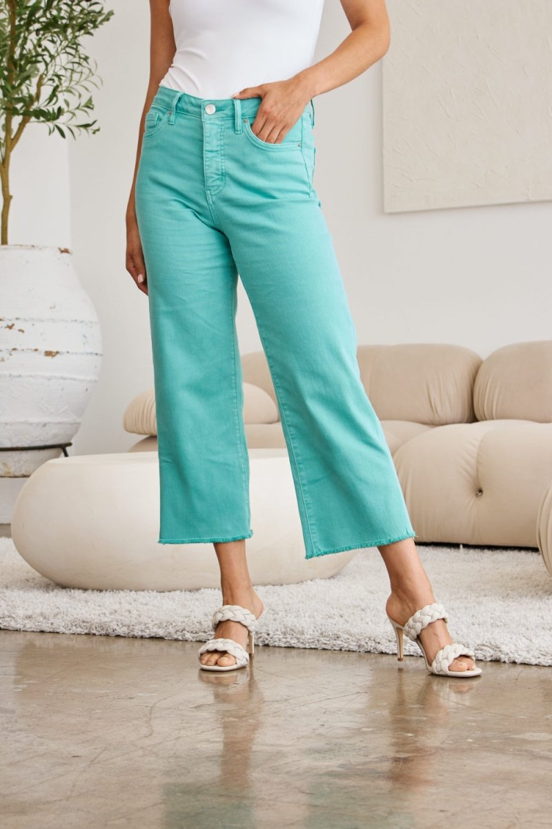 RFM Crop Chloe Full Size Tummy Control High Waist Jeans - Love Salve 