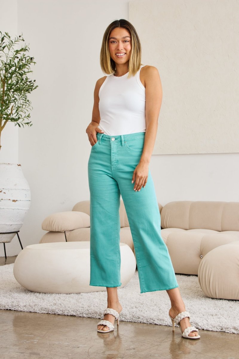 RFM Crop Chloe Full Size Tummy Control High Waist Jeans - Love Salve 