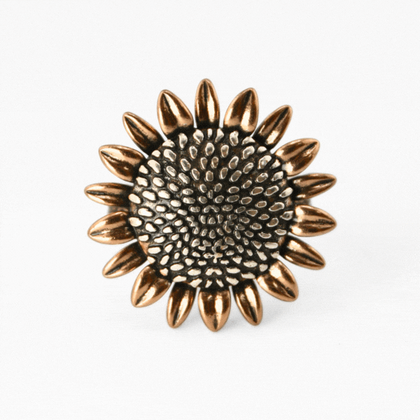 Have Faith Sunflower Inspire Adjustable Ring Katia Designs