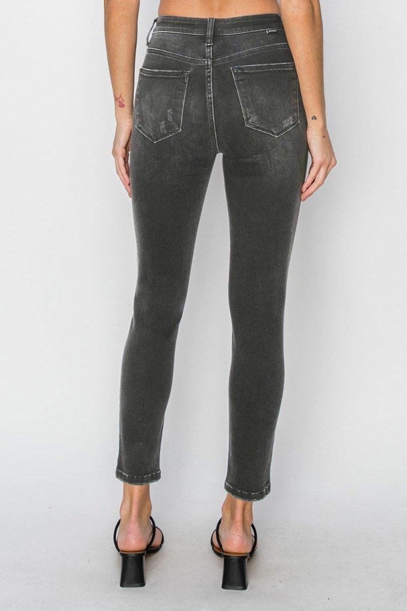 RISEN Full Size High Rise Ankle Skinny Jeans for Women - Love Salve 