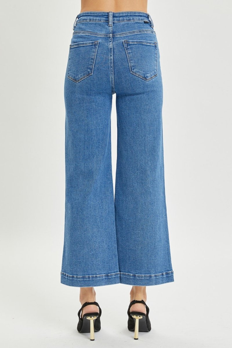 RISEN Full Size High Rise Wide Leg Jeans for Women - Love Salve 