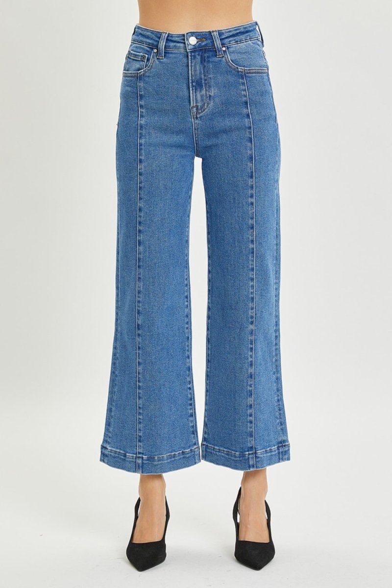 RISEN Full Size High Rise Wide Leg Jeans for Women - Love Salve 