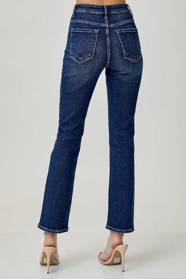 RISEN Full Size High Waist Straight Jeans for Women - Love Salve 
