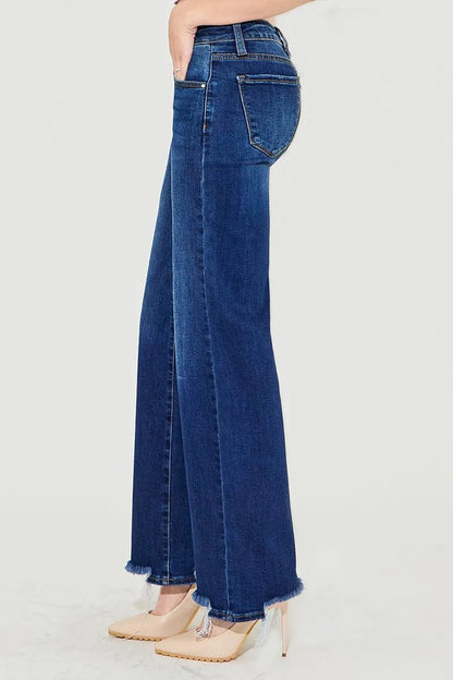 RISEN Full Size Low Rise Wide Leg Jeans Plus Size Women - Love Salve 