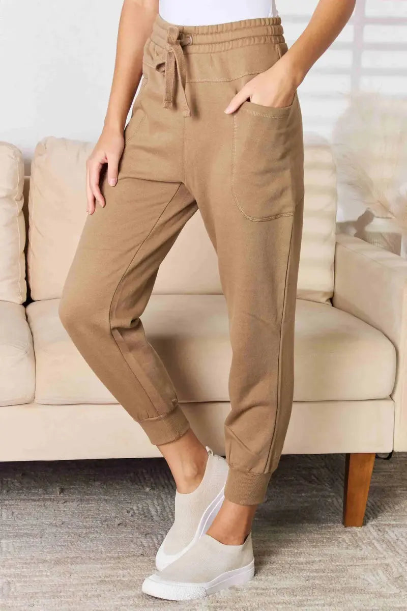 RISEN High Rise Relaxed Joggers for Casual Comfort - Love Salve 