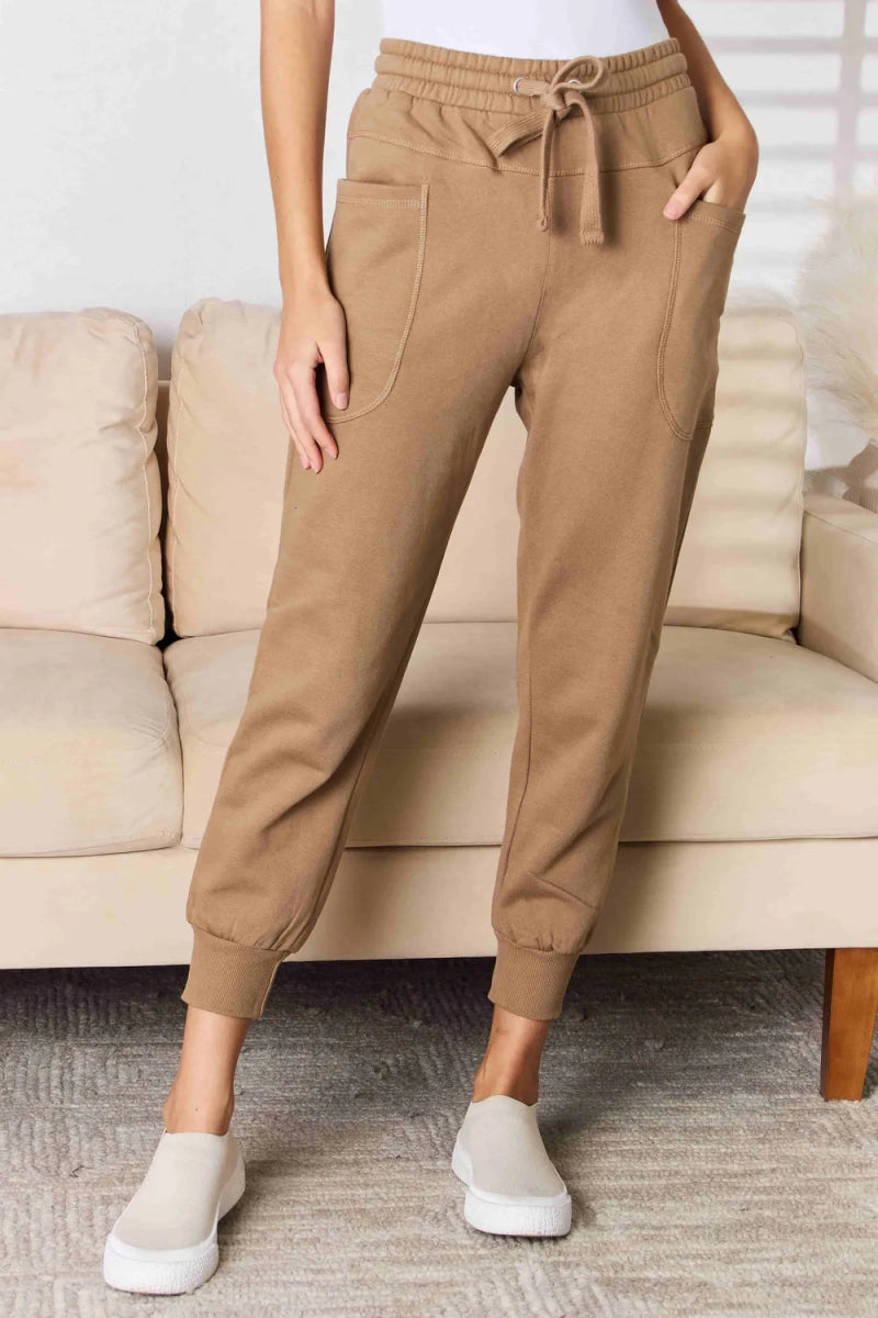 RISEN High Rise Relaxed Joggers for Casual Comfort - Love Salve 