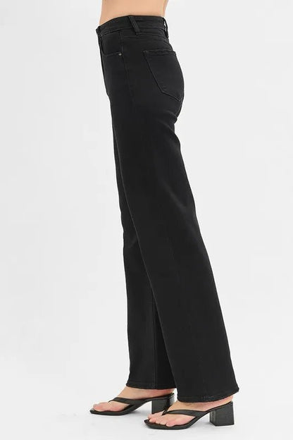 RISEN High Rise Wide Jeans for Trendy Retro Style - Love Salve 
